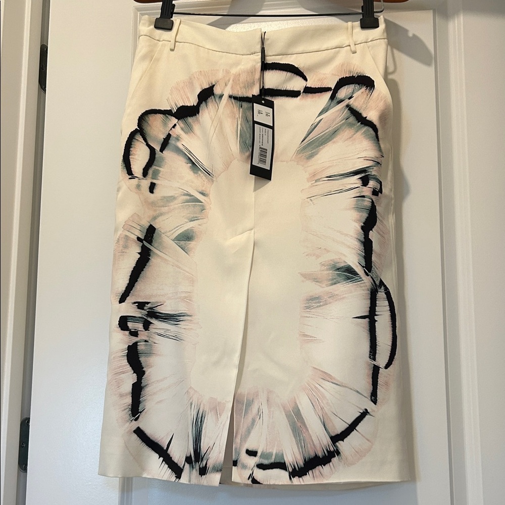 Halston Heritage Cream and Black Skirt